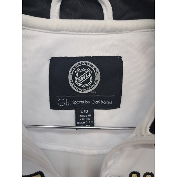 Pittsburg Penguins G-III Sports Carl Banks NHL Full Zip Jacket Size Large White - Picture 2 of 6